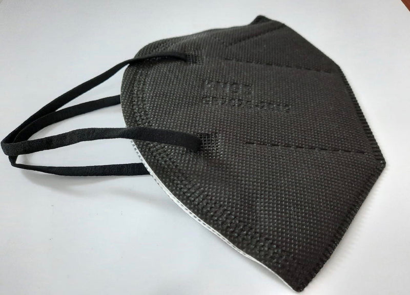 Cubrebocas KN95 negro. Caja 10 piezas