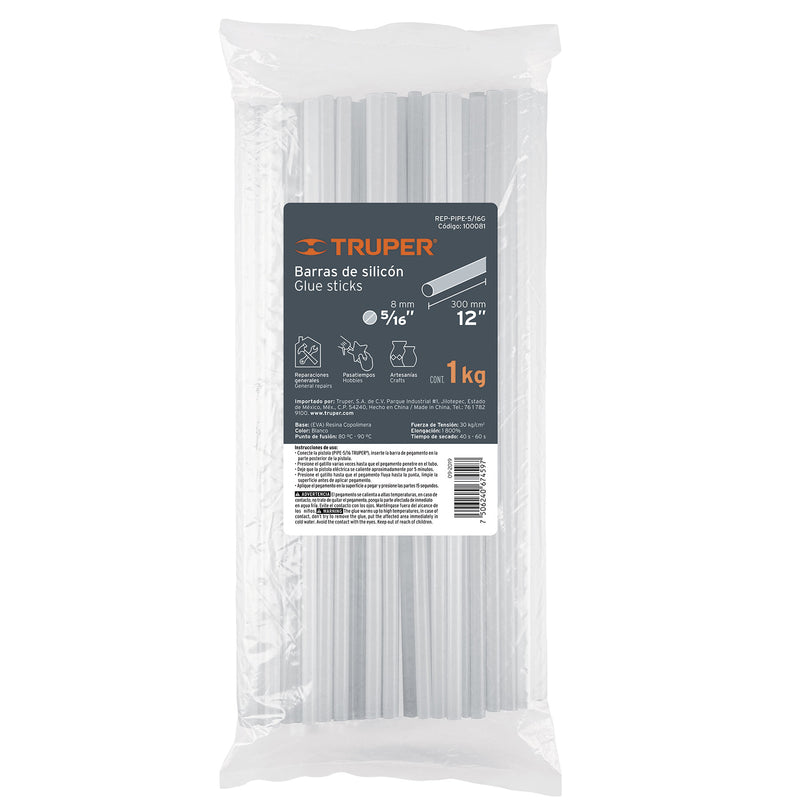 Barras de silicón de repuesto para PIPE-5/16, bolsa 1 kg