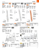 Escalera de extensión, tipo II, 20 peldaños, fibra de vidrio