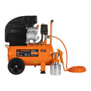 Kit, compresor 25 L, 3 HP, manguera de PVC y pistola