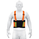 Faja lumbar de alta visibilidad c/ reflejantes, naranja, M