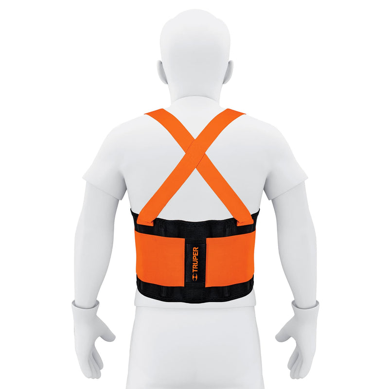 Faja lumbar de alta visibilidad c/ reflejantes, naranja, M