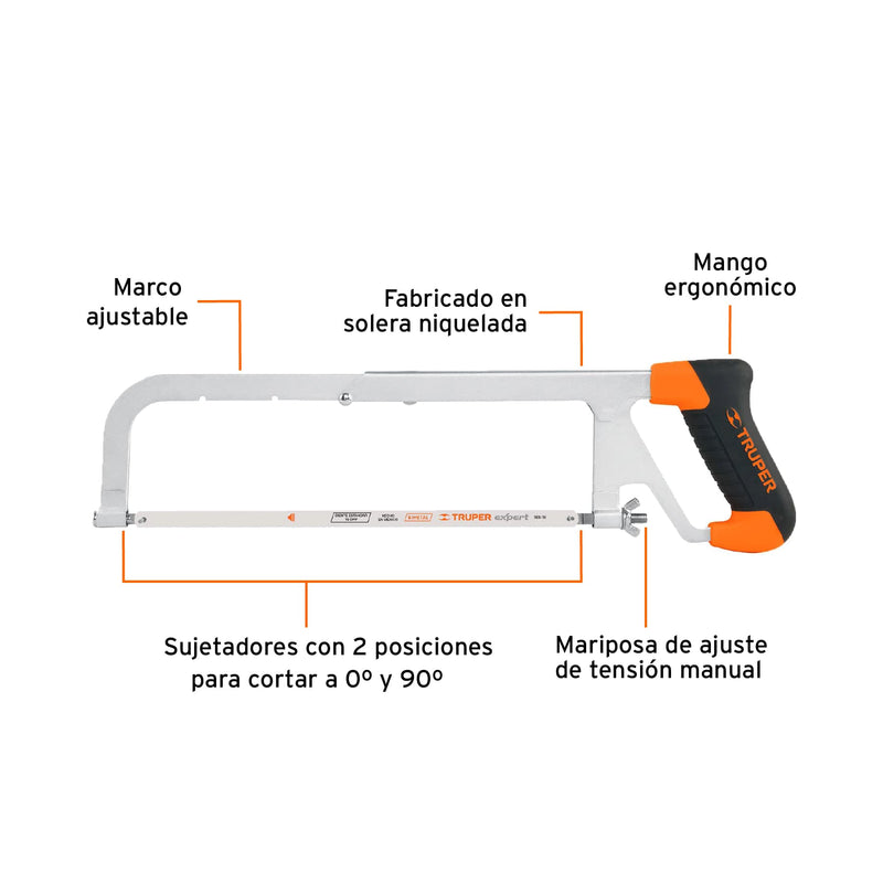 Arco profesional de solera para segueta 12'
