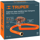 Aspersor base metálica, tipo manguera