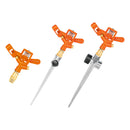 Aspersor metálico dos vías, estaca metálica de 11'