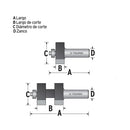 Juego de machimbrador, 3/4', con balero