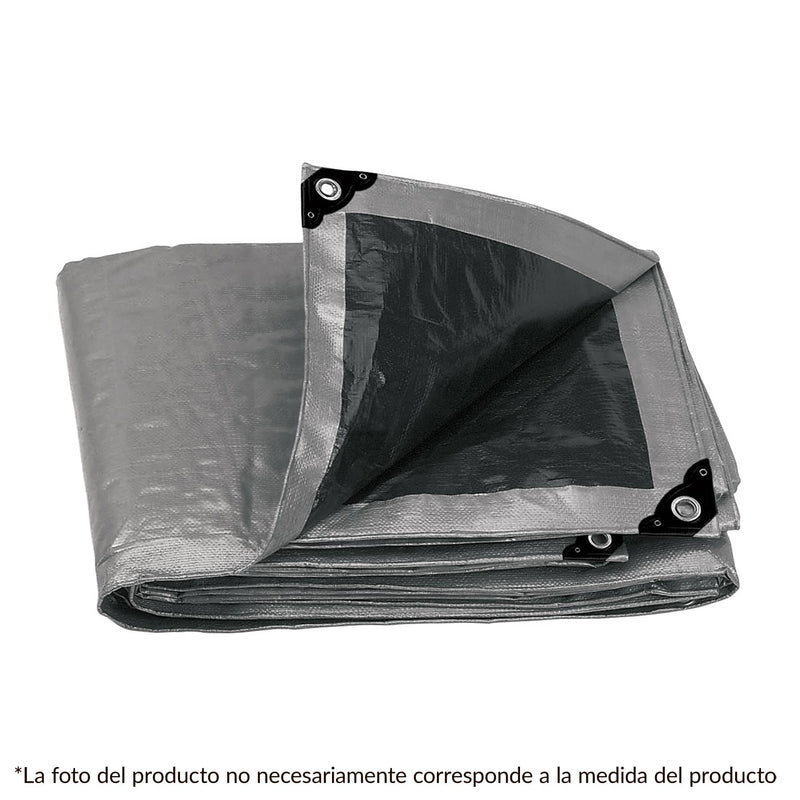 Lona reforzada, 3 x 5 m, gris