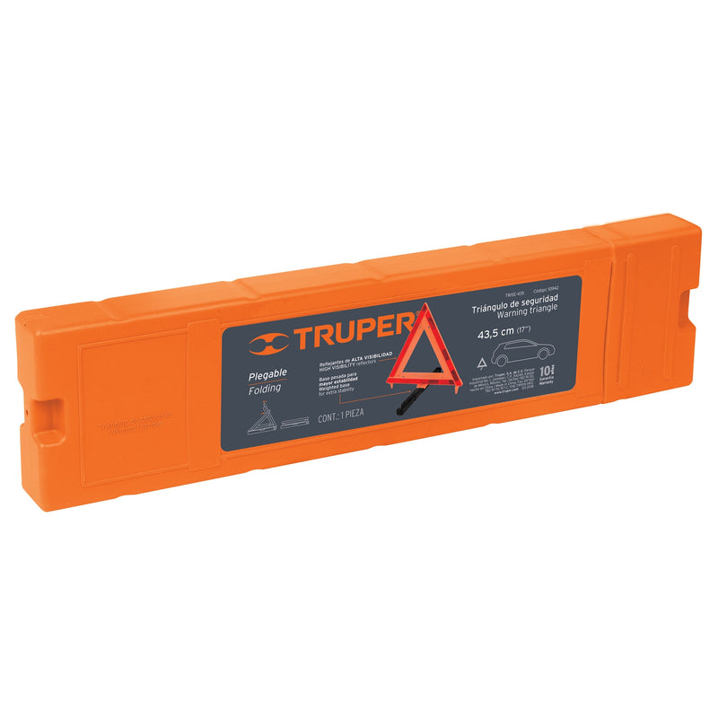 Triángulo de seguridad, de plástico, 43.5 cm