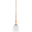 Bieldo para paja, 4 dientes, mango 48'