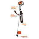 Desmalezadora a gasolina 43 cc mango 'bici', 18' corte