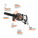 Llave neumática de impacto, industrial, 1'