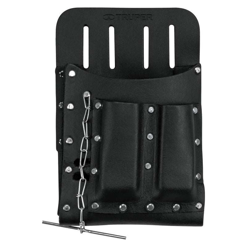 Porta herramientas de cuero, 6 compartimentos