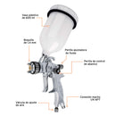 Pistola p/pintar gravedad LVMP,vaso plástico, 1.4 mm, Expert