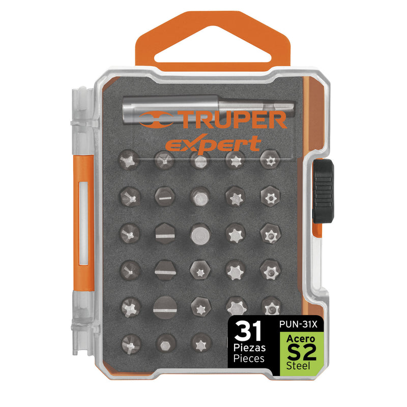 Juego de 31 puntas, 1', S2, Truper Expert