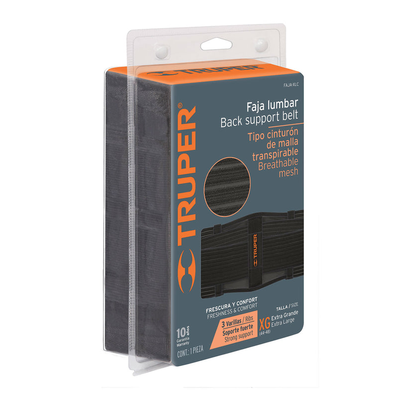 Faja tipo cinturón, malla transpirable, talla extra grande