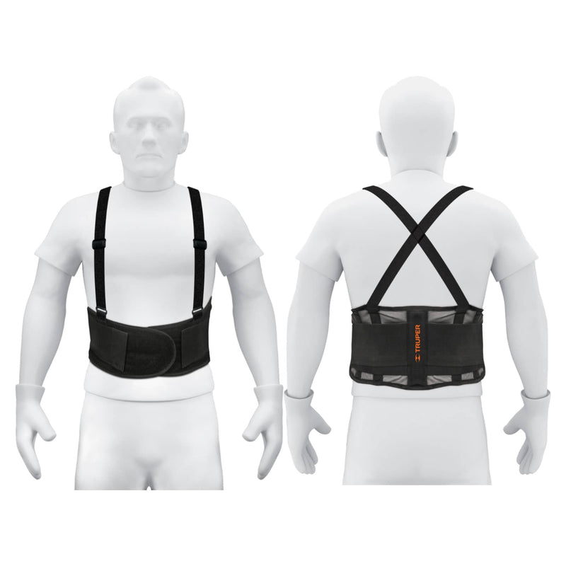 Faja con tirantes ajustables, ventilada, talla extra grande