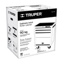 Gabinete metálico móvil, 4 cajones, capacidad 90 kg.