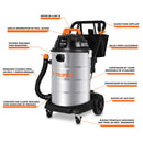 Aspiradora acero inoxidable, 16 galones