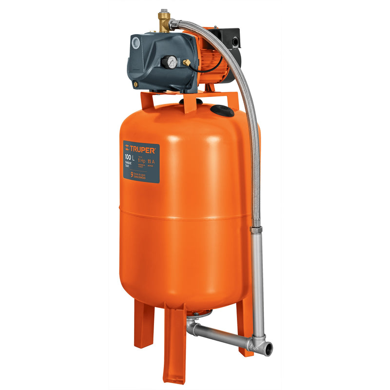 Bomba hidroneumática 1 HP, 100 litros