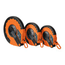 Cinta larga, carcasa plástica, 50 m, metálica