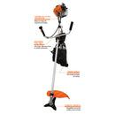 Desmalezadora a gasolina 63 cc mango 'bici', 17' corte