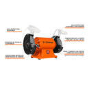 Esmeril de banco de 8' de 3/4 Hp