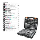 Juego de herramienta para mecánico, mixto, 199 piezas