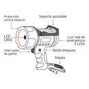 Lámpara recargable de led alta potencia, 550 lm