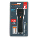 Linterna plástica, LED, luz directa, 2 pilas D, 180 Lm