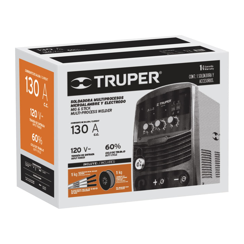 Soldadora para microalambre y electrodo, 130 Amps
