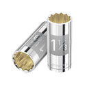 Dado de 12 puntas, largo, cuadro 1/2' de 1-1/8'