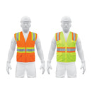 Chaleco de seguridad, maxima visibilidad, con bolsas,naranja