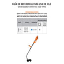 Desbrozadora eléctrica 1000 W mango 'D', 14' de corte