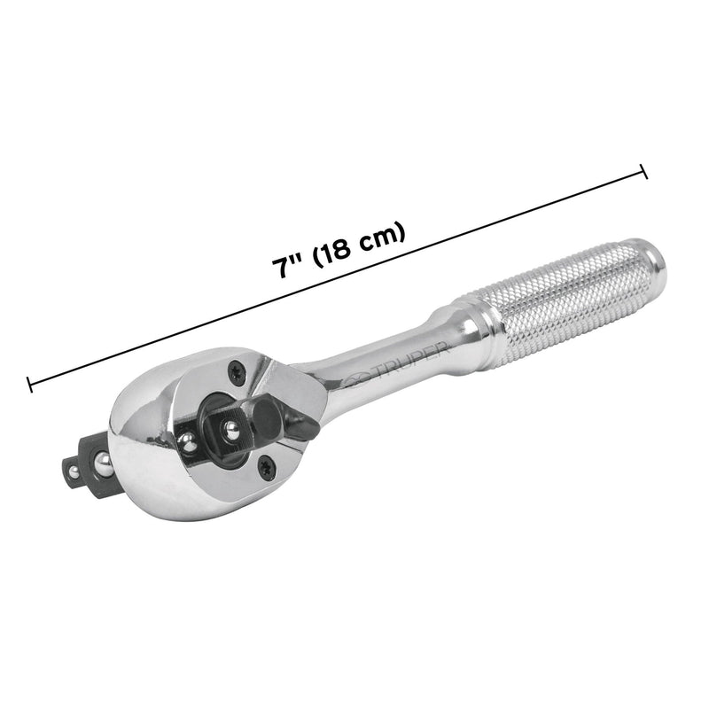Matraca triple, cuadro 1/4', 3/8' y 1/2'