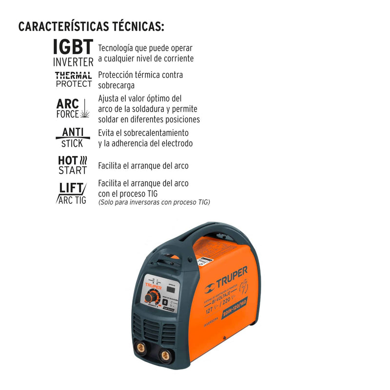 Soldadora inversora, 160 A, 127 V/220 V