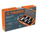 Juego dados punta hexagonal, cuadro 1/2', 6 piezas, mm