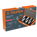 Juego dados punta hexagonal, cuadro 1/2', 7 piezas