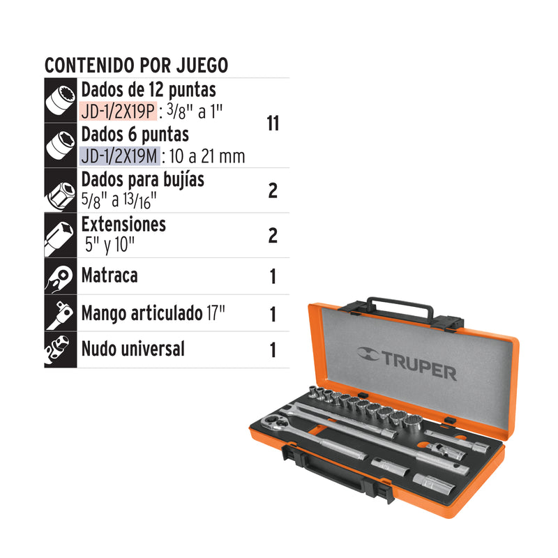 Juego de herramienta para mecánico, mm, 18 piezas