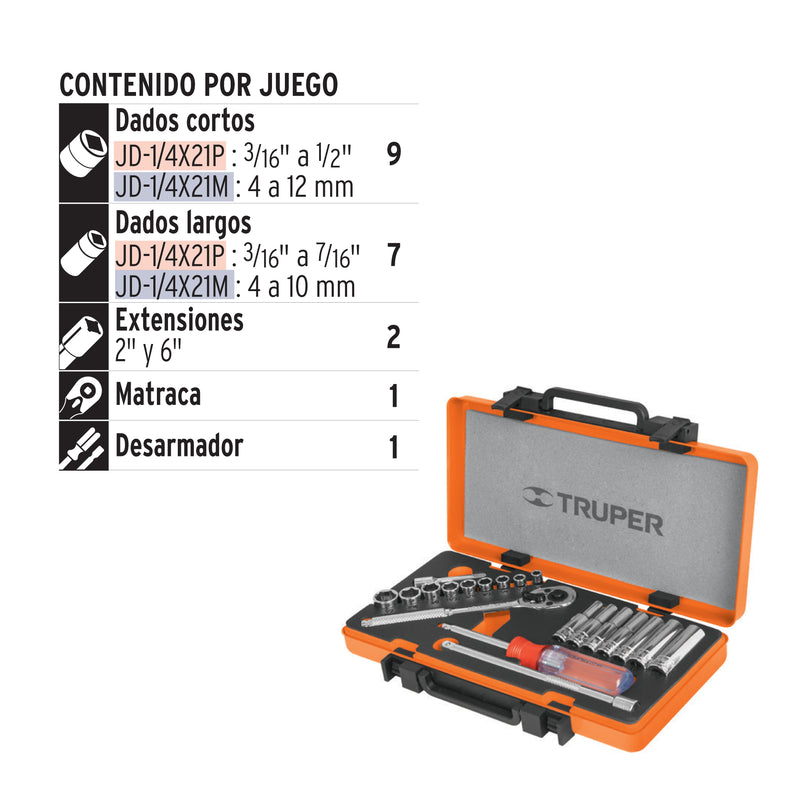 Juego de herramienta para mecánico, mm, 20 piezas