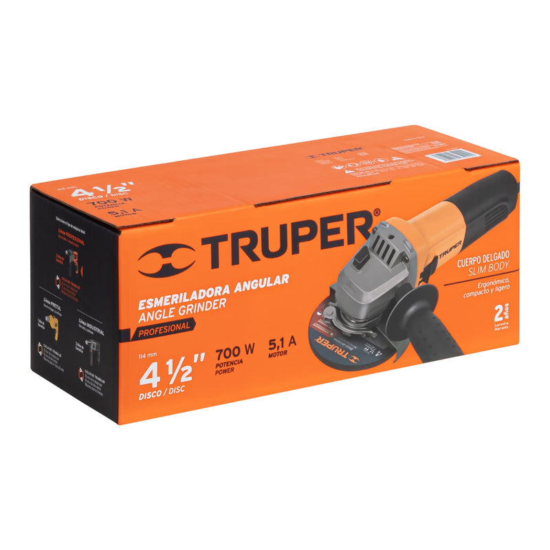 Esmeriladora angular 4-1/2', profesional, 700 W