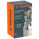 Pistola p/pintar succión HVHP, vaso alum, 1.8mm, 2 perillas