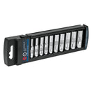 Juego de dados largos, cuadro 1/4', 10 piezas, milimétricos