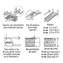 Flexómetro Gripper, contra impacto, 8 m, cinta 25 mm