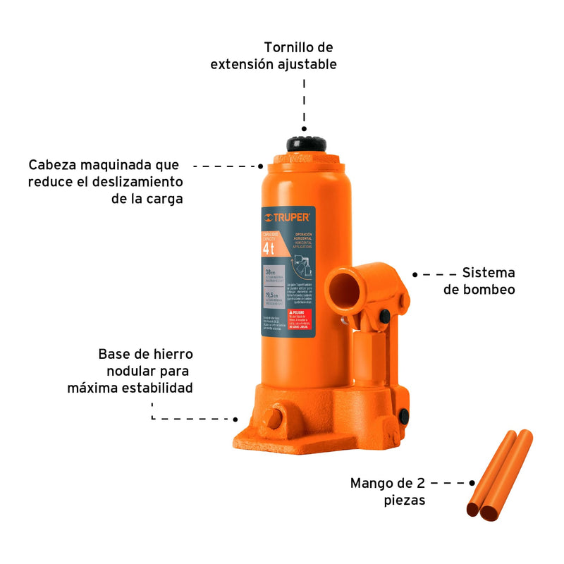 Gato de botella, 4 tons