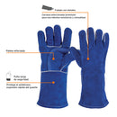 Guantes azules reforzados para soldador