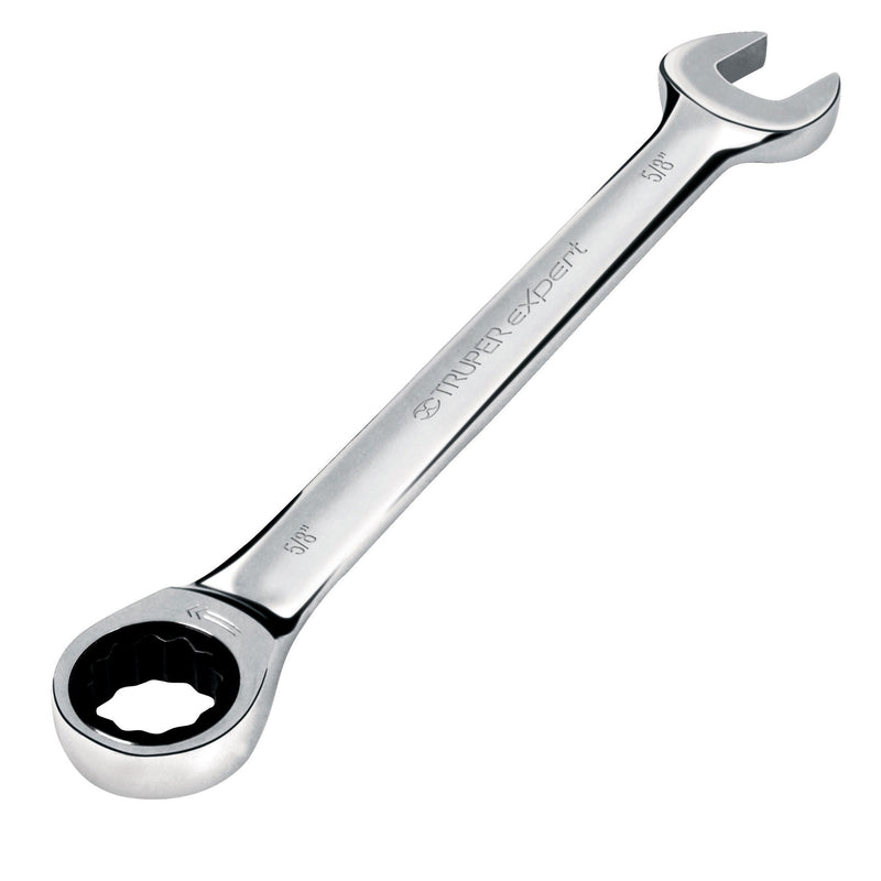 Llave combinada con matraca, 9/16' x 185 mm, Truper Expert