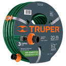 Manguera 1/2',reforzada, 3 capas, conexiones plásticas, 15 m