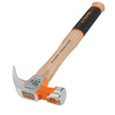 Martillo pulido uña curva 16 oz, mango de hickory