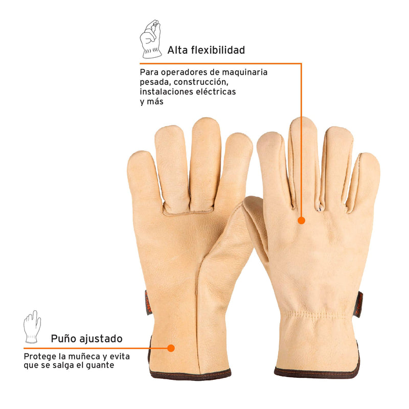 Guantes de piel de res tipo operador