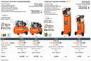Compresor vertical, 50 L, 3-1/2 Hp (potencia máxima ), 127V